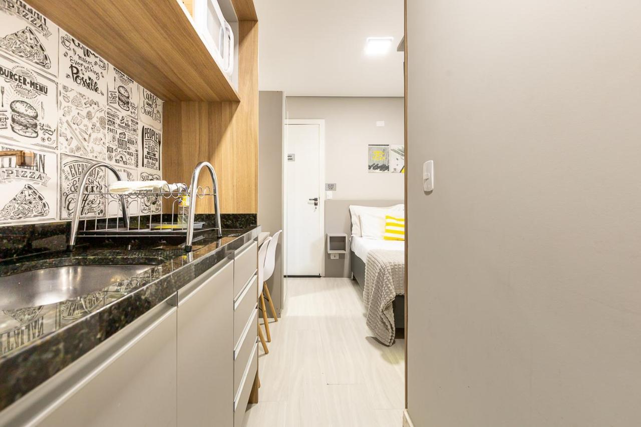 09- Studio Lindamente Decorado! Ideal Para Casal!!! 쿠리치바 외부 사진