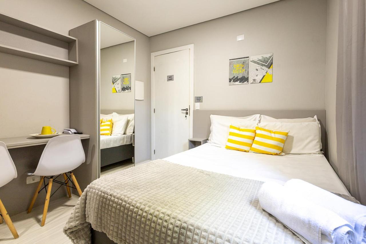 09- Studio Lindamente Decorado! Ideal Para Casal!!! 쿠리치바 외부 사진